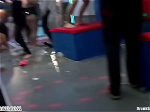 Mass porn fuckfest in a striptease bar