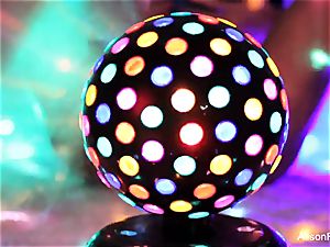 Alison Tyler's supah cool disco ball solo tease