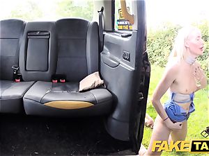 faux taxi Golden douche for super-fucking-hot nymph followed anal invasion hook-up